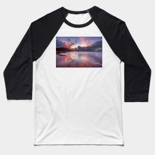 Caswell Bay Sunrise on Gower, Wales Baseball T-Shirt